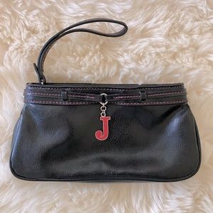 ‘J’ Monogrammed Wristlet